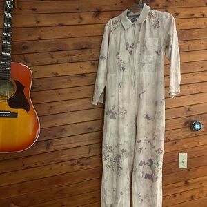 Urban outfitters Floral Jumpsuit with Purple Accents